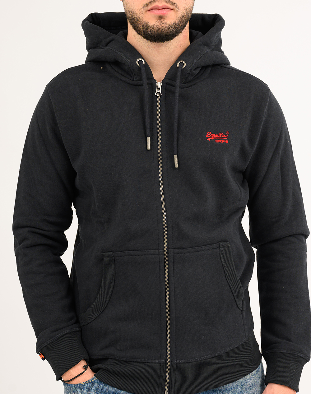SUPERDRY D1 OVIN ESSENTIAL LOGO ZIP HOODIE HB MENS SWEATSHIRT