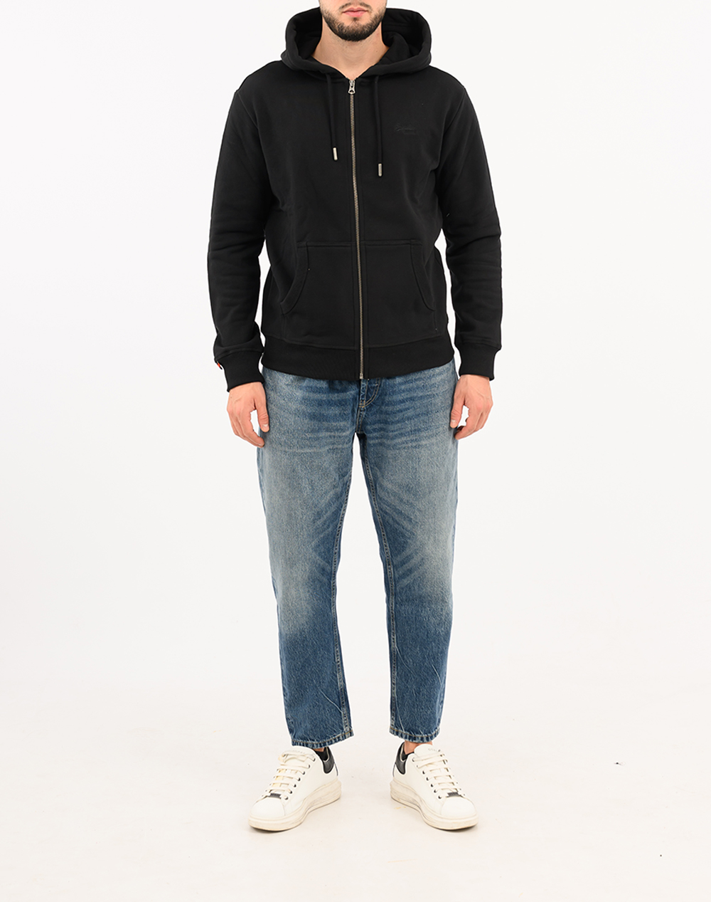 SUPERDRY D1 OVIN ESSENTIAL LOGO ZIP HOODIE HB MENS SWEATSHIRT
