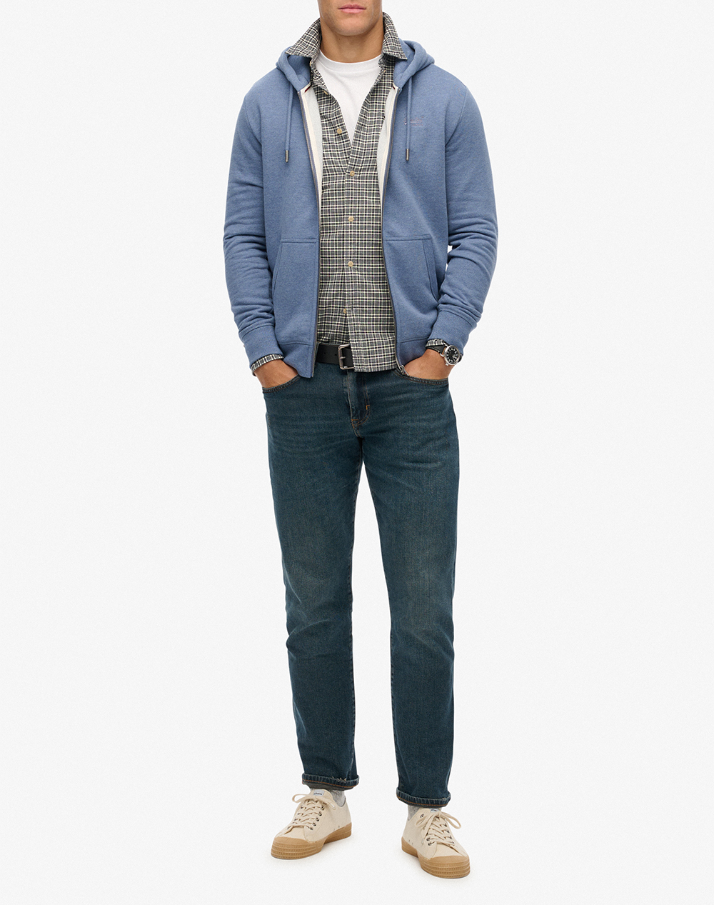 SUPERDRY D1 OVIN ESSENTIAL LOGO ZIP HOODIE HB MENS SWEATSHIRT