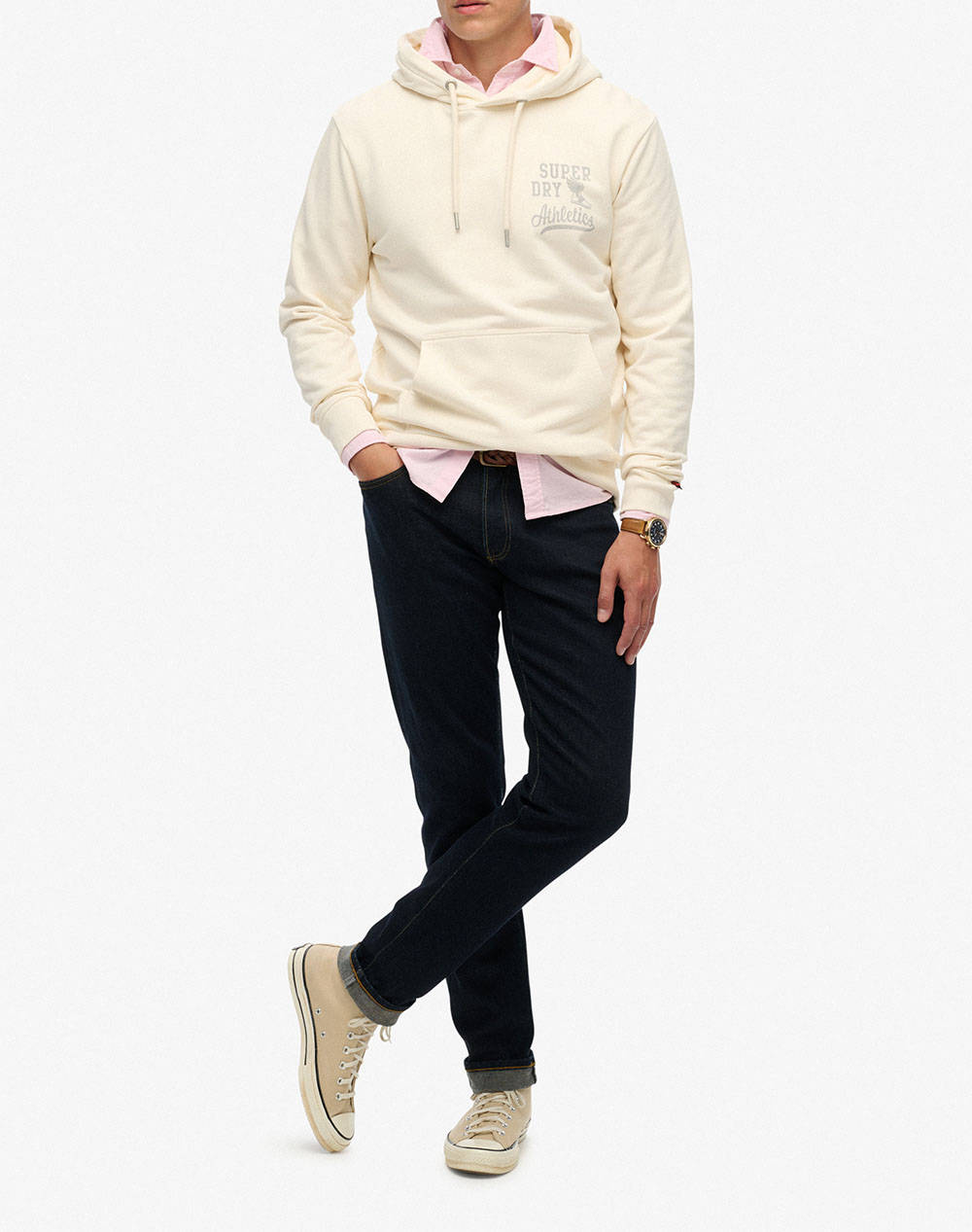 SUPERDRY D1 OVIN ATHLETIC ESS HOODIE MENS SWEATSHIRT