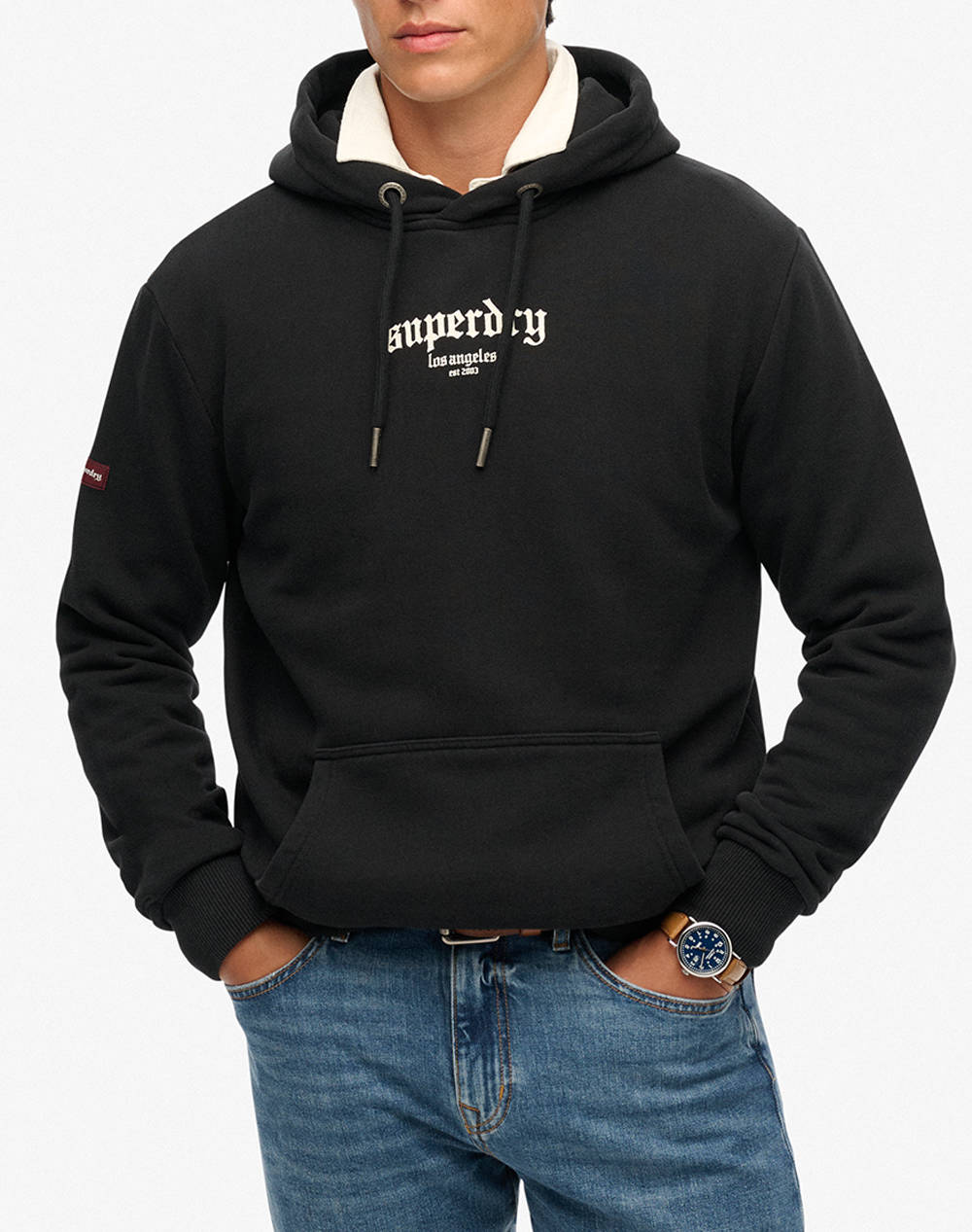 SUPERDRY D2 OVIN TATTOO FLASH LOOSE HOOD МЪЖКИ СУИТШЪРТ