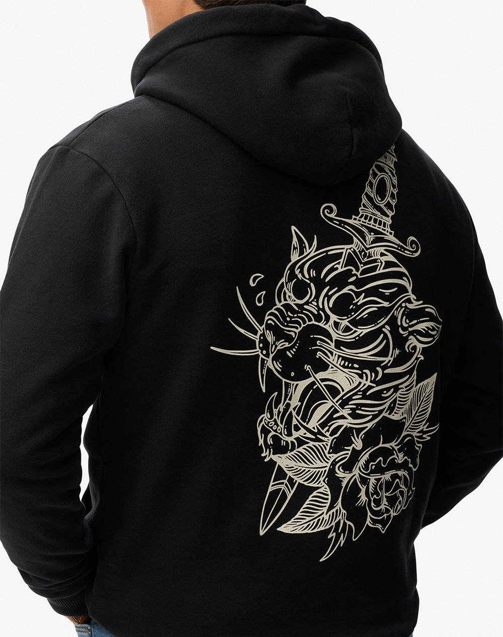 SUPERDRY D2 OVIN TATTOO FLASH LOOSE HOOD МЪЖКИ СУИТШЪРТ