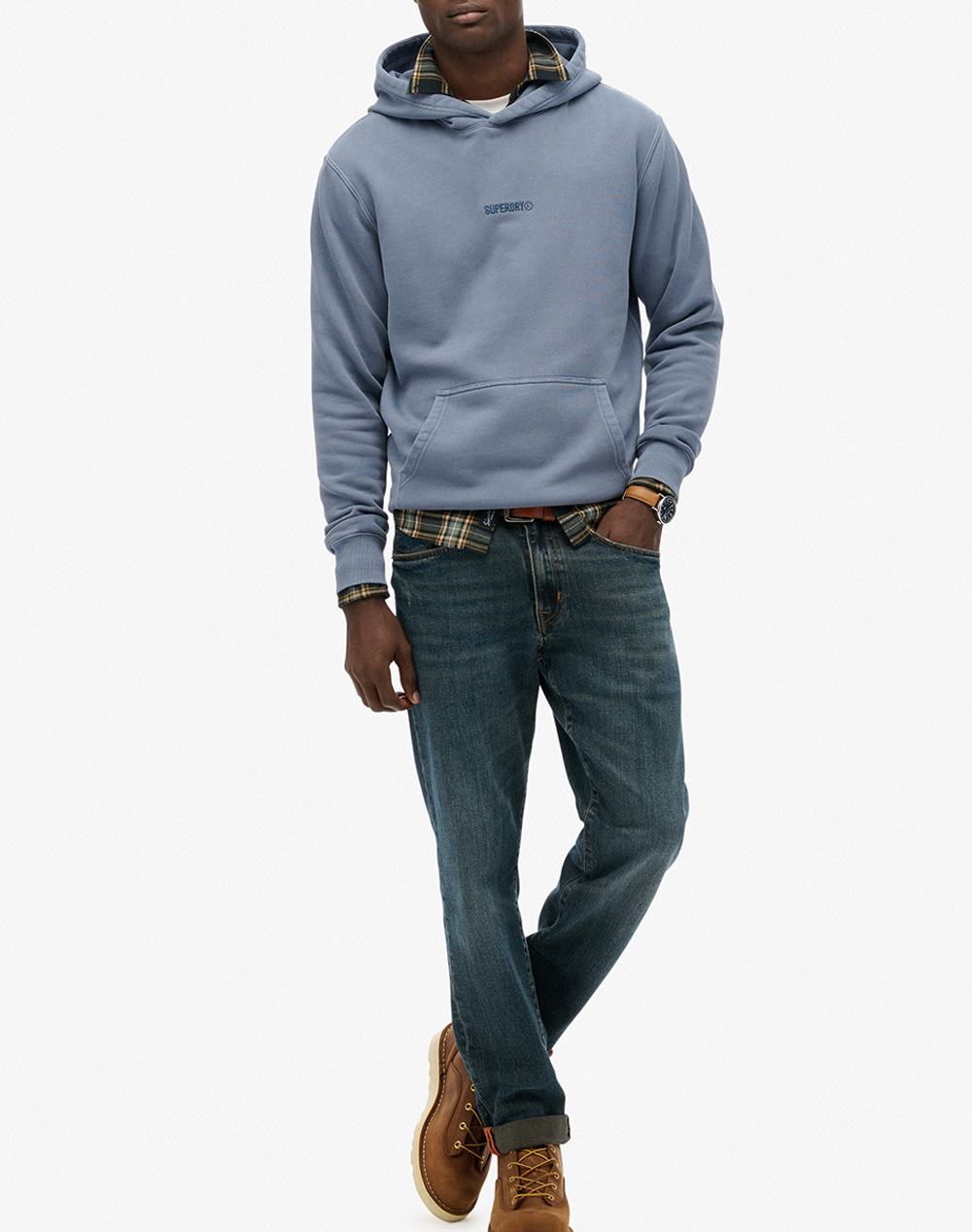 SUPERDRY D1 SDSW MICRO LOGO HOOD МЪЖКИ СУИТШЪРТ