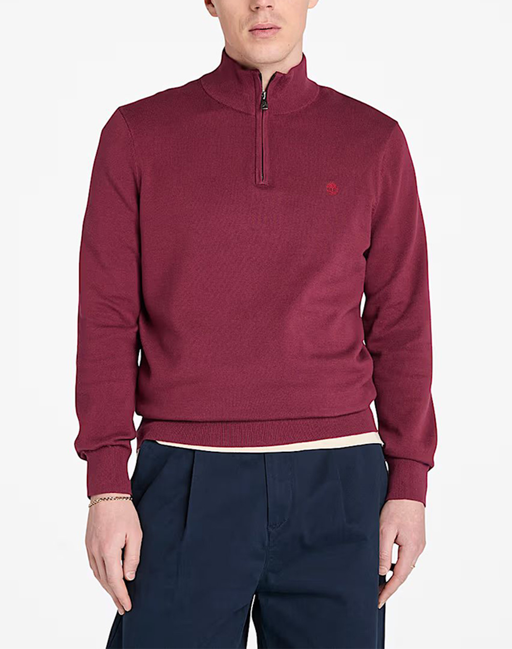 TIMBERLAND WILLIAMS RIVER Cotton YD 1/4 Zip Sweater