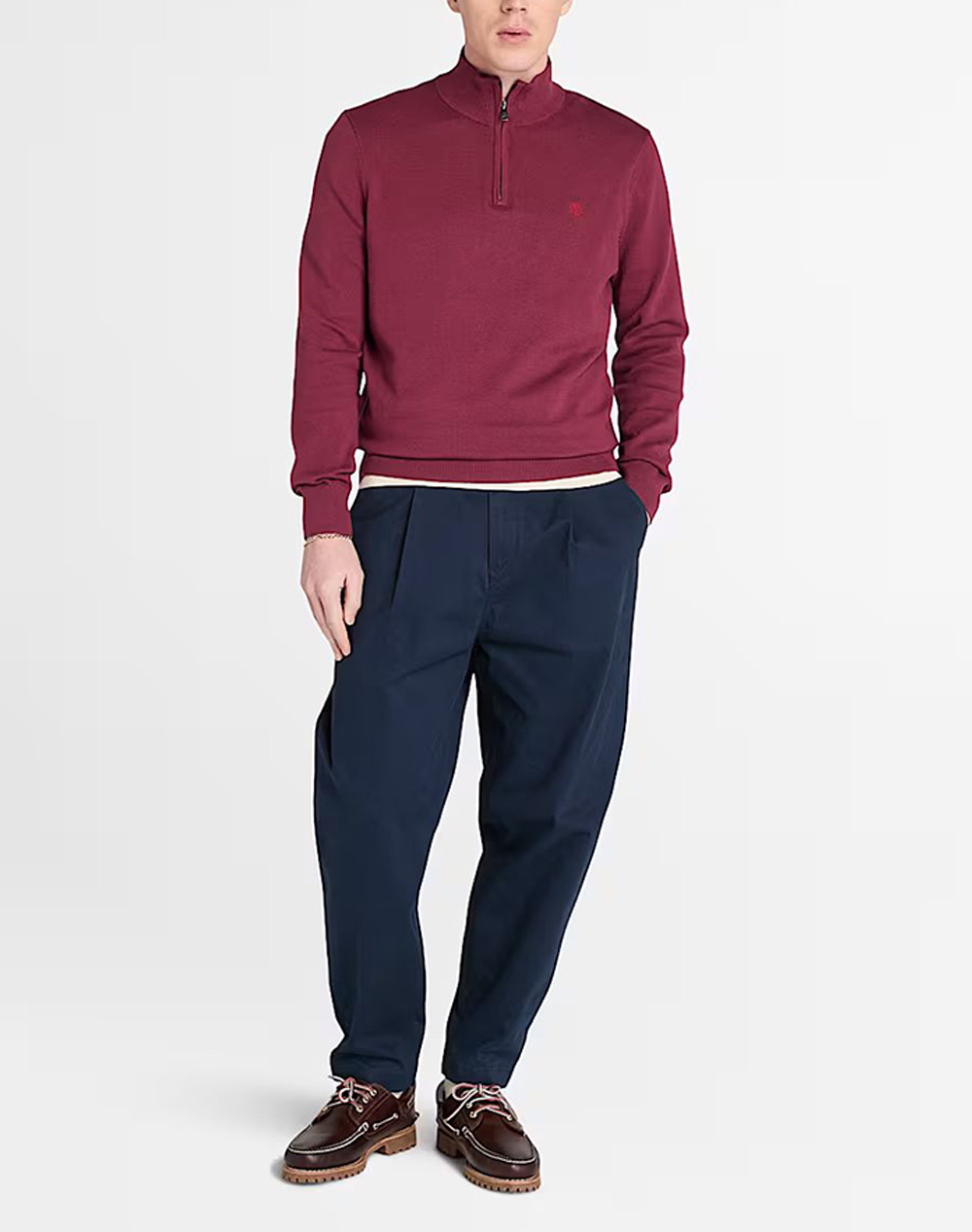 TIMBERLAND WILLIAMS RIVER Cotton YD 1/4 Zip Sweater