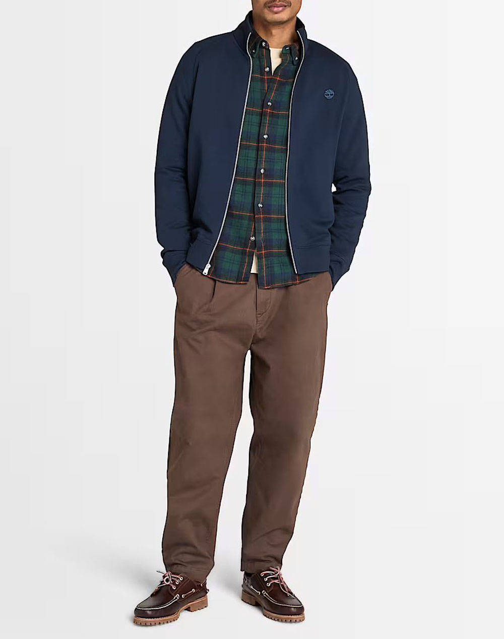 TIMBERLAND EXETER RIVER Brushed Back Full Zip Funnel neck