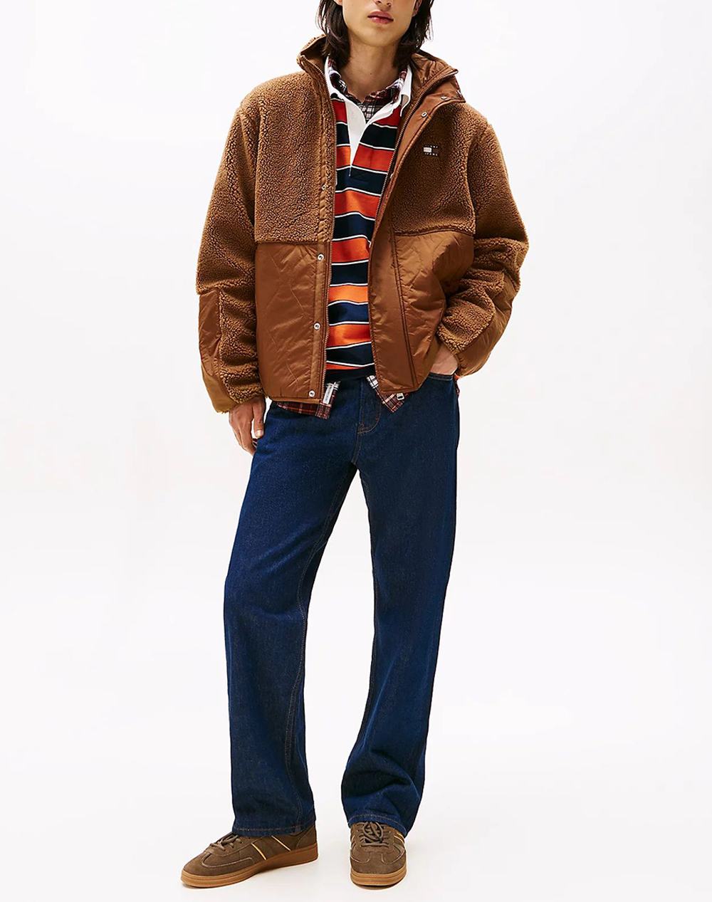 TOMMY JEANS TJM ESSENTL MIX TEDDY JACKET EXT