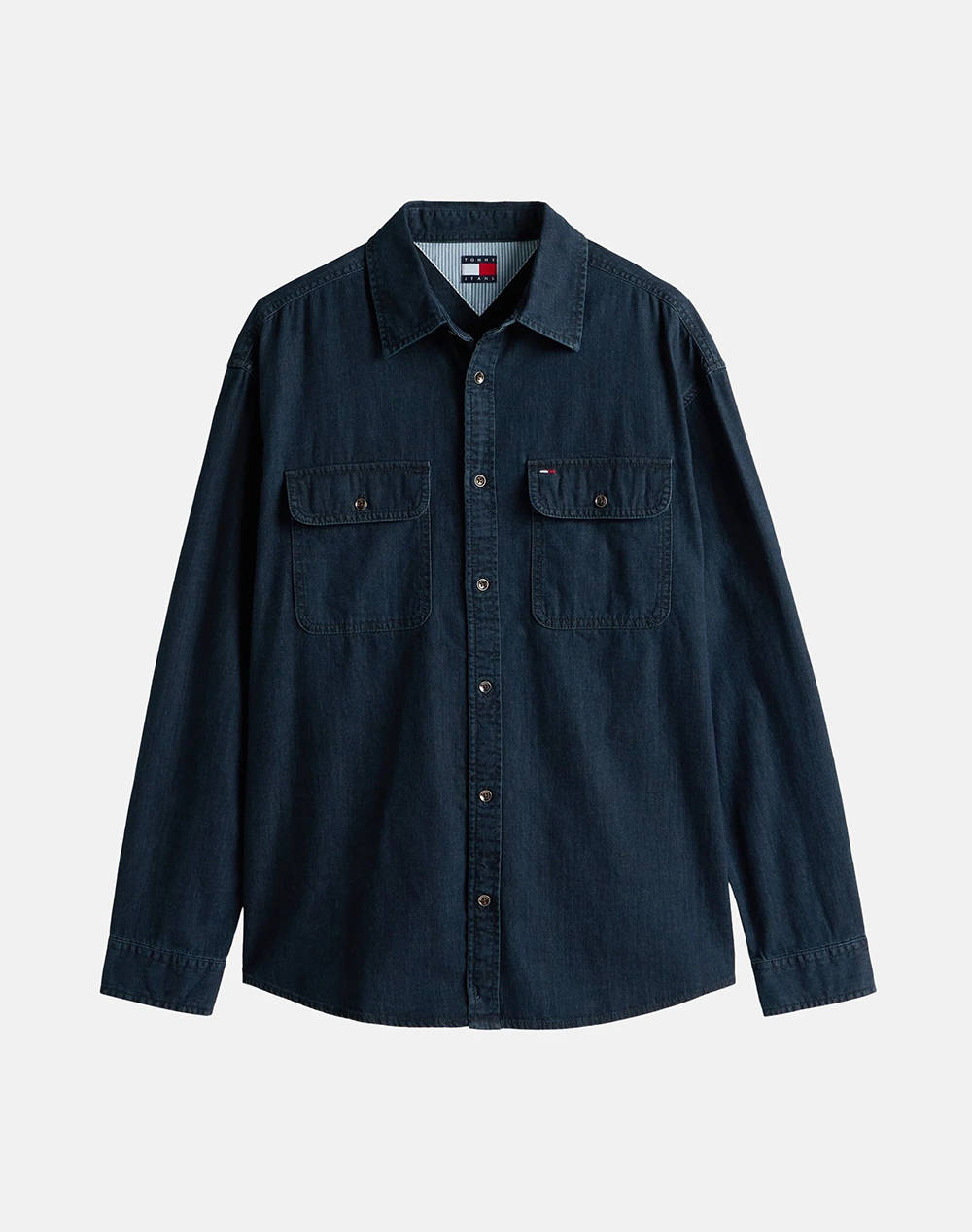 TOMMY JEANS LS RELAXED DENIM SHIRT BL BK