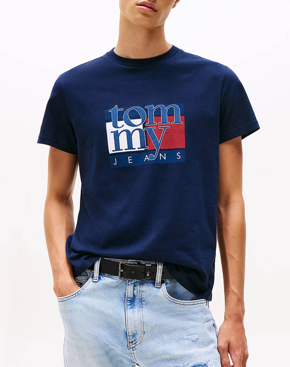 TOMMY JEANS TJM SLIM RWB FLAG TEE EXT
