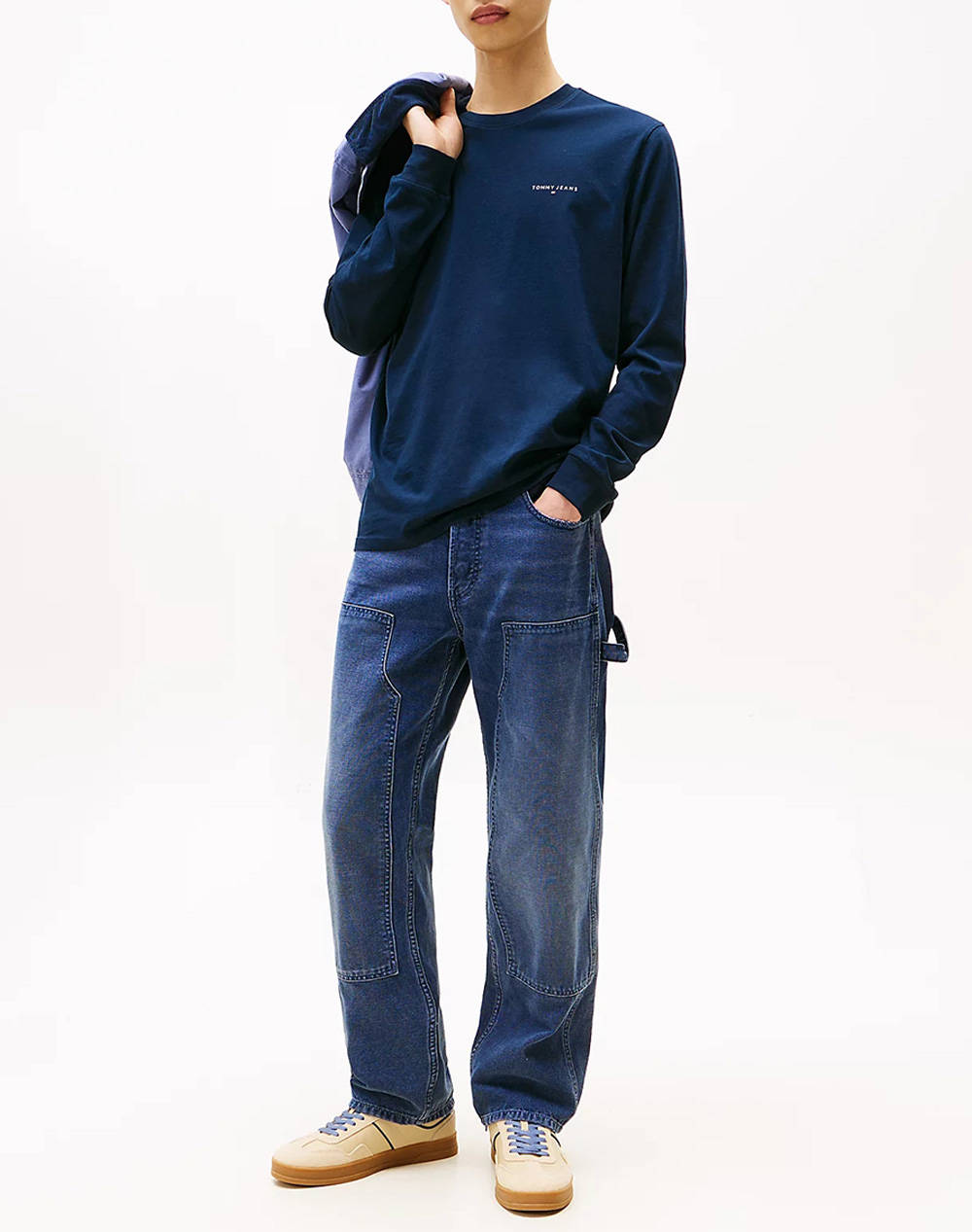 TOMMY JEANS TJM SLIM CHEST LINEAR LS TEE EXT