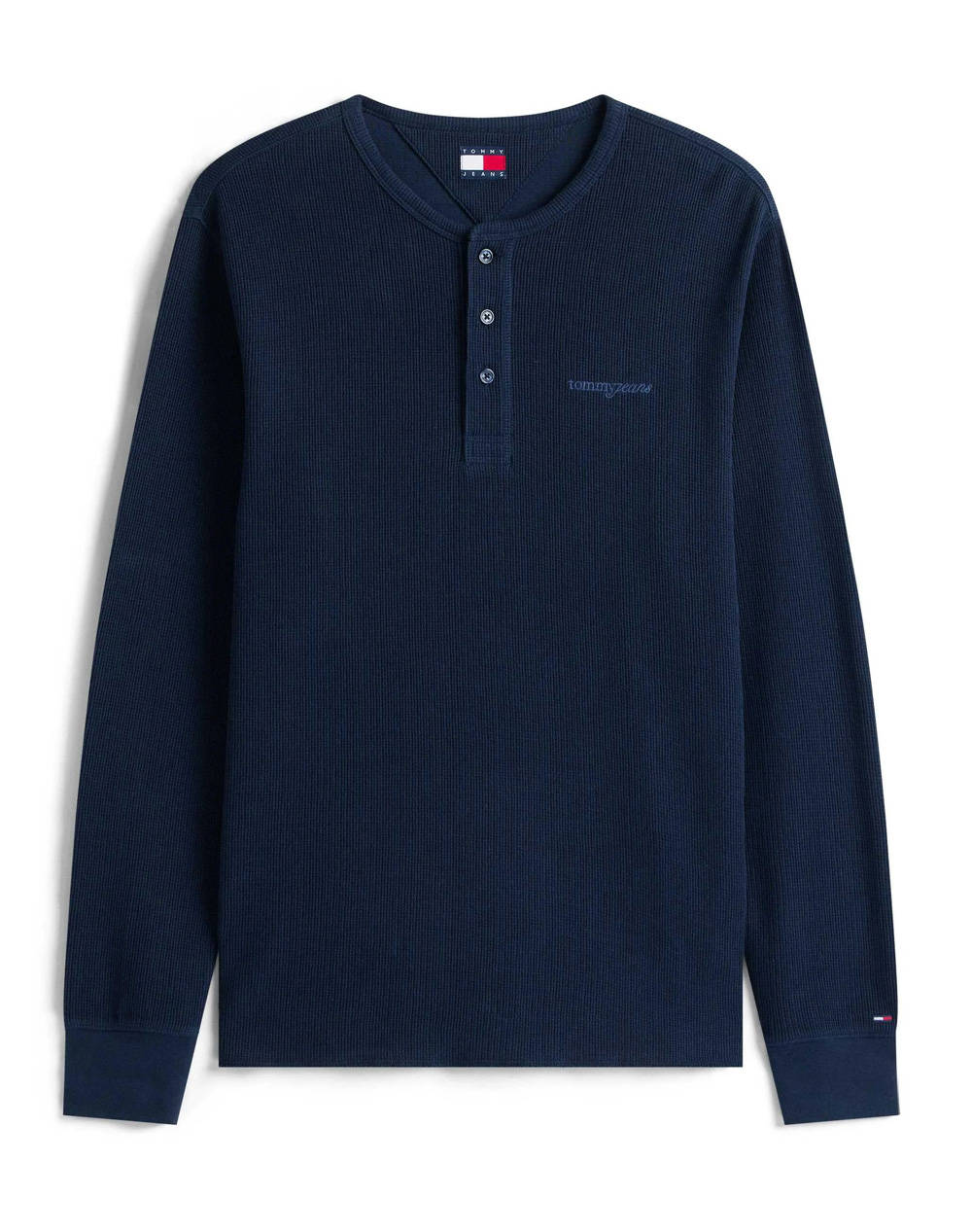 TOMMY JEANS TJM SLIM WAFFLE SCRIPT HENLEY