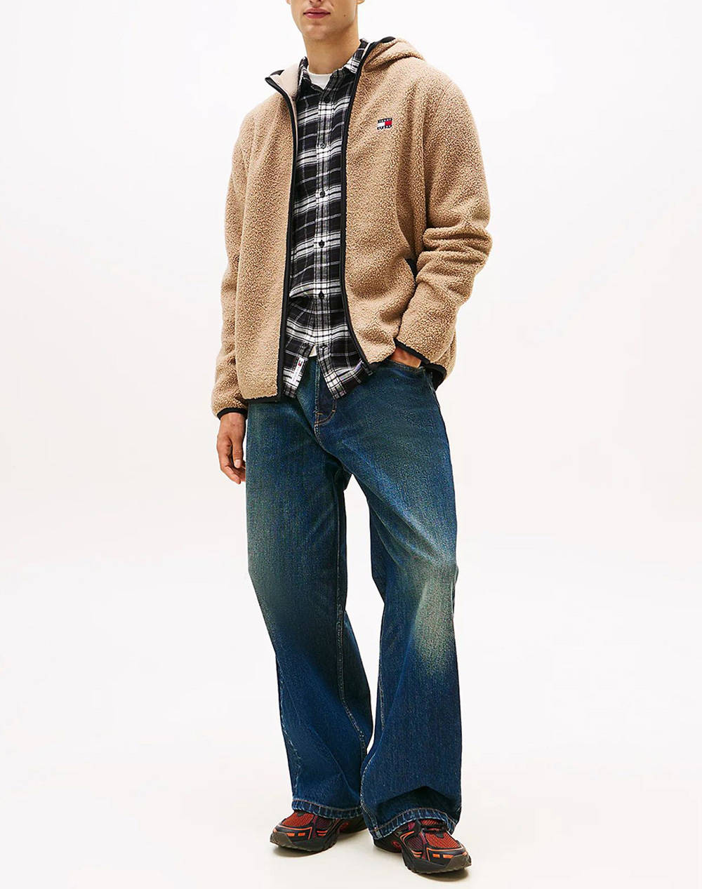 TOMMY JEANS TJM REG BADGE TEDDY ZIP TRU EXT