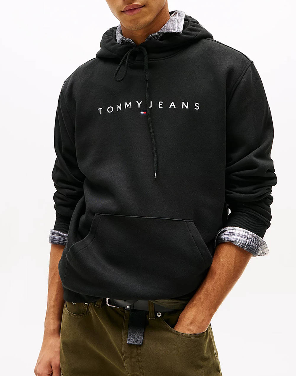 TOMMY JEANS TJM REG LINEAR LOGO HOODIE EXT