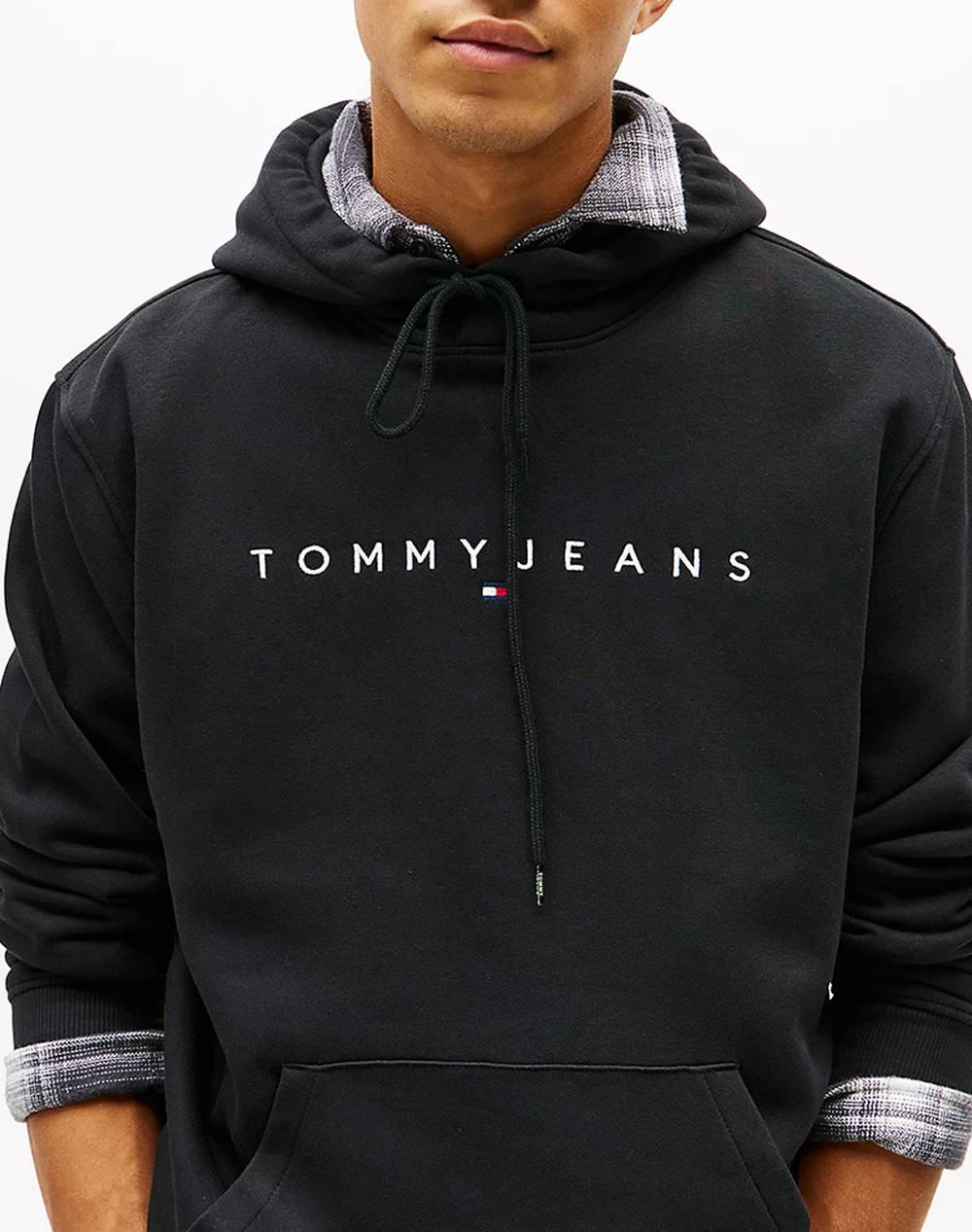 TOMMY JEANS TJM REG LINEAR LOGO HOODIE EXT