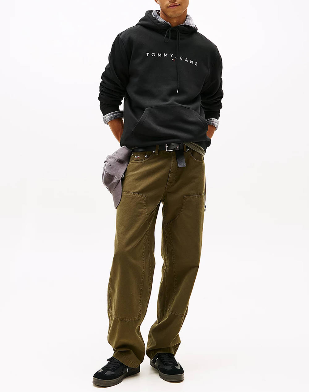 TOMMY JEANS TJM REG LINEAR LOGO HOODIE EXT