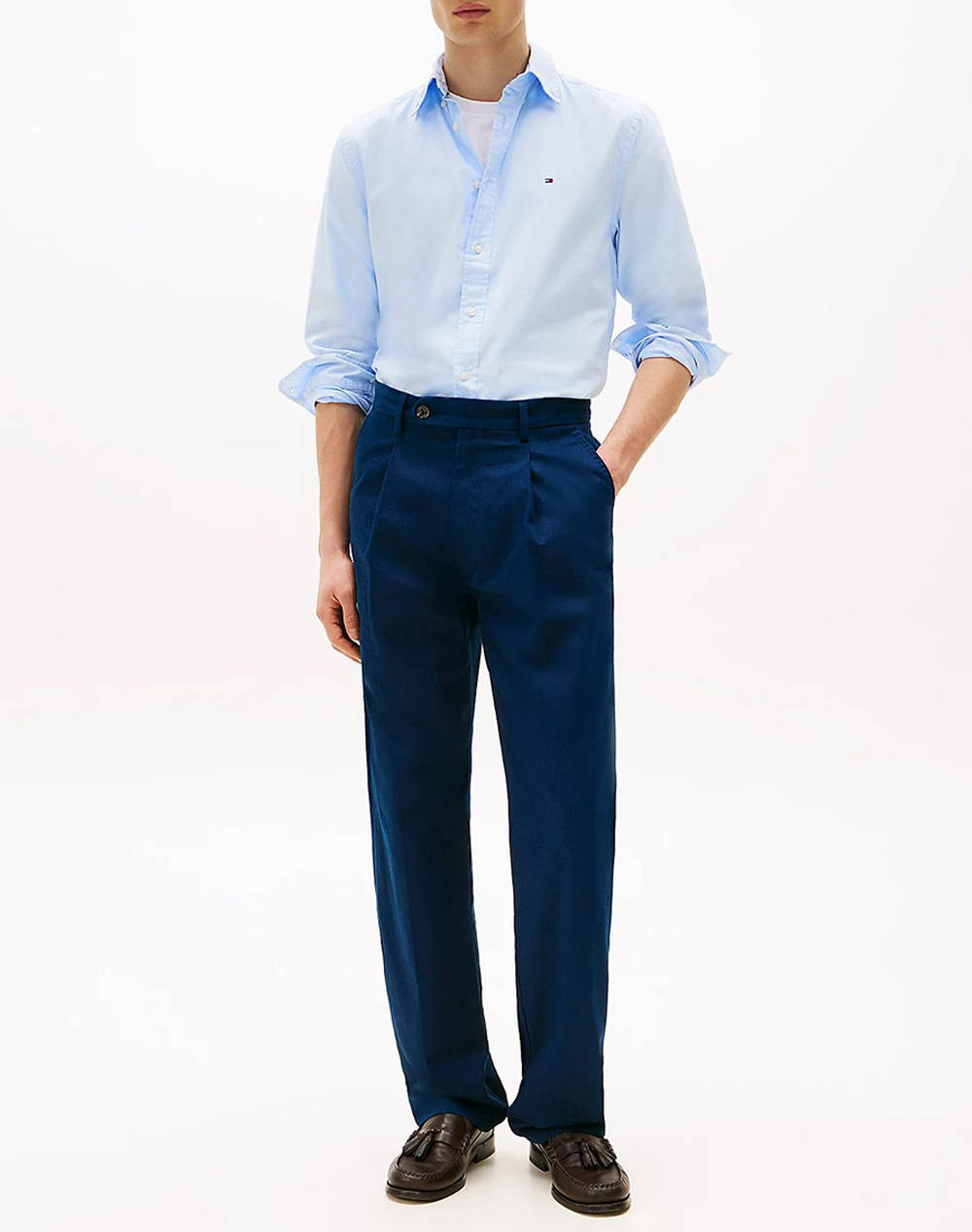 TOMMY HILFIGER CORE FLEX POPLIN SOLID RF SHIRT