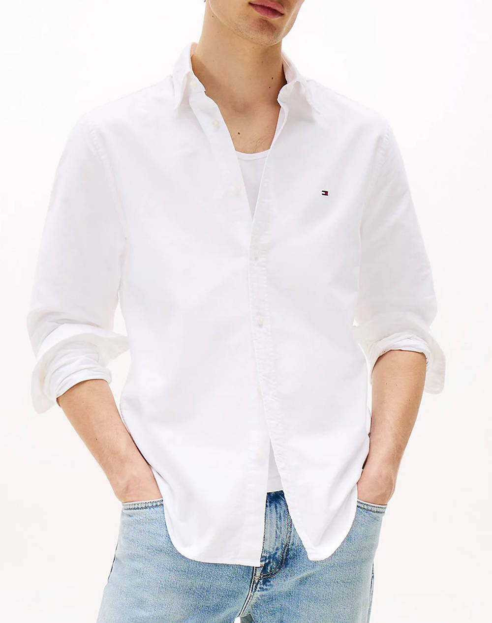 TOMMY HILFIGER SOLID HERITAGE OXFORD RF SHIRT