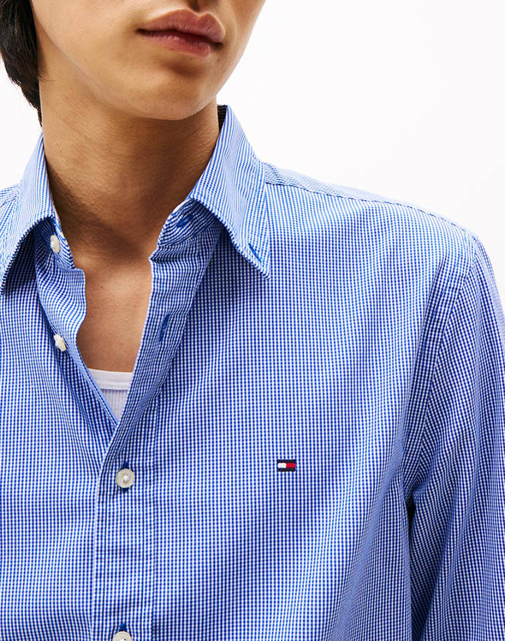 TOMMY HILFIGER FLEX POPLIN MICRO GINGHAM SHIRT