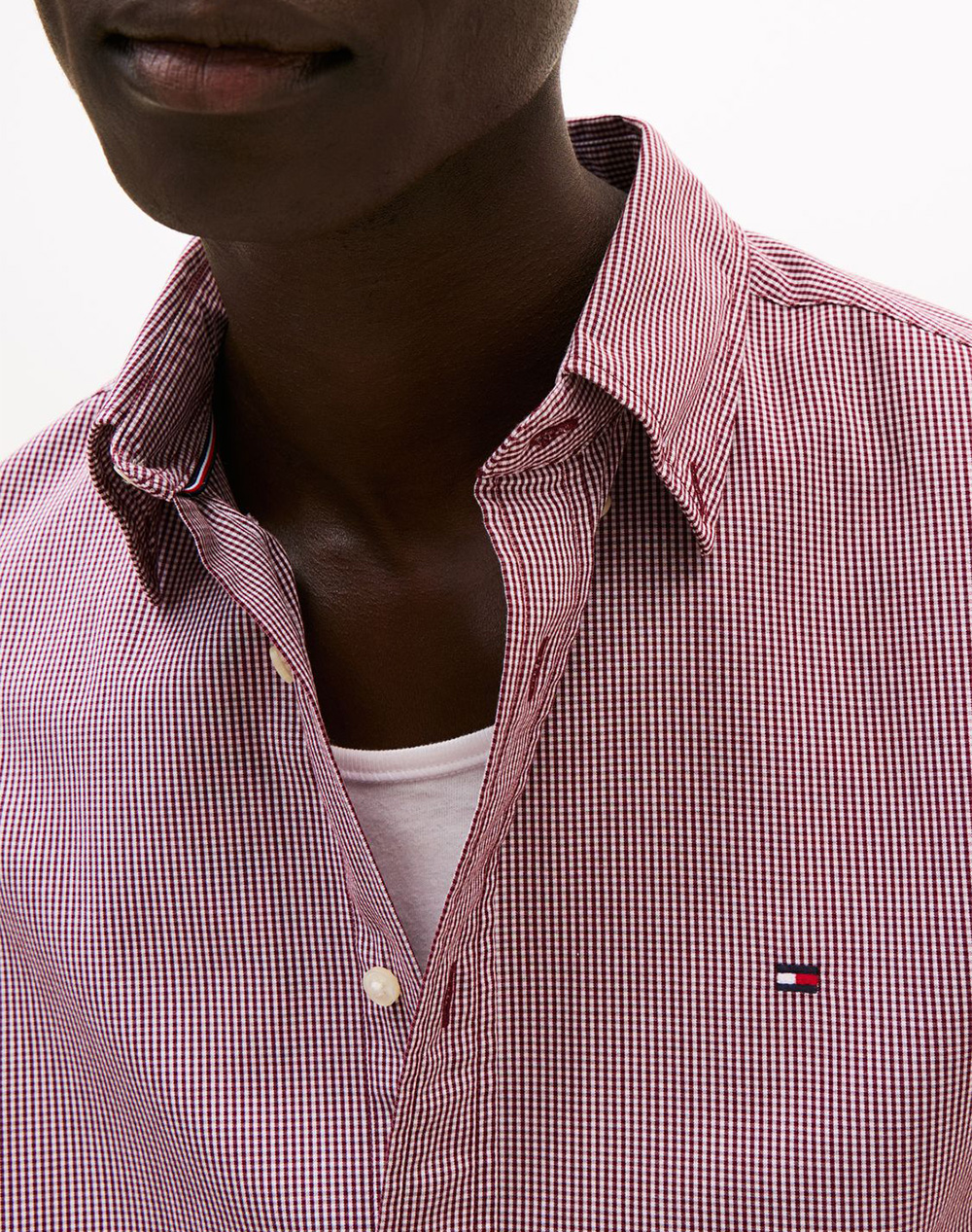 TOMMY HILFIGER FLEX POPLIN MICRO GINGHAM SHIRT