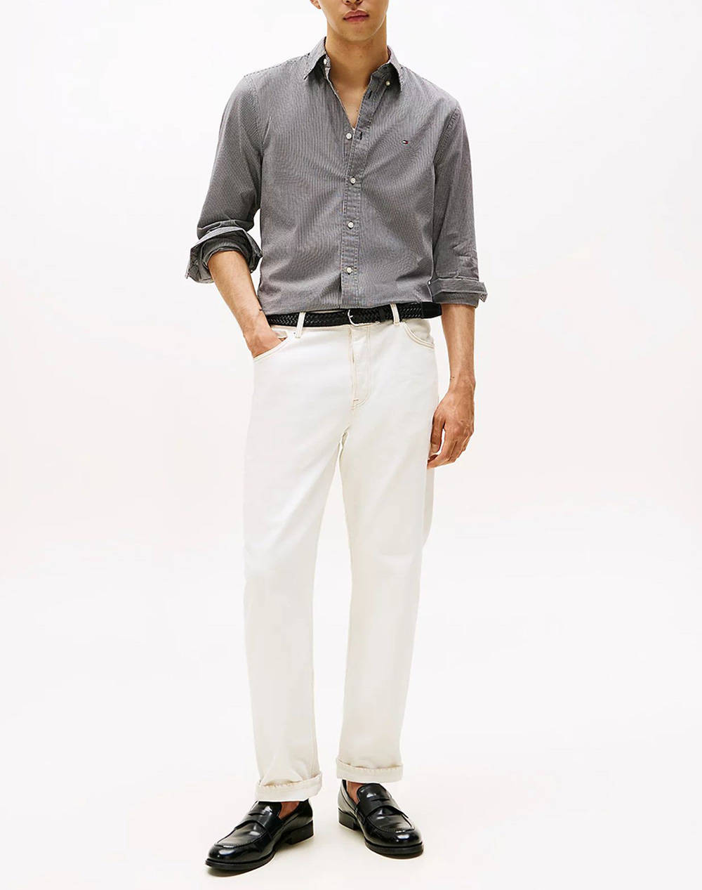 TOMMY HILFIGER FLEX POPLIN MICRO GINGHAM SHIRT