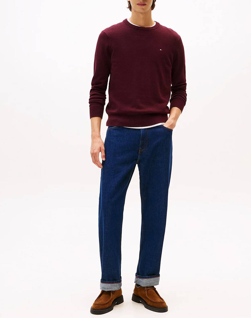 TOMMY HILFIGER PIMA ORG CTN CASHMERE CREW NECK