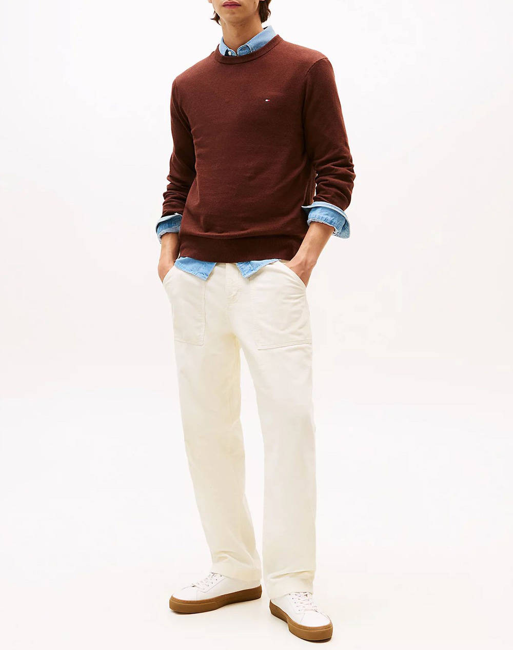 TOMMY HILFIGER PIMA ORG CTN CASHMERE CREW NECK