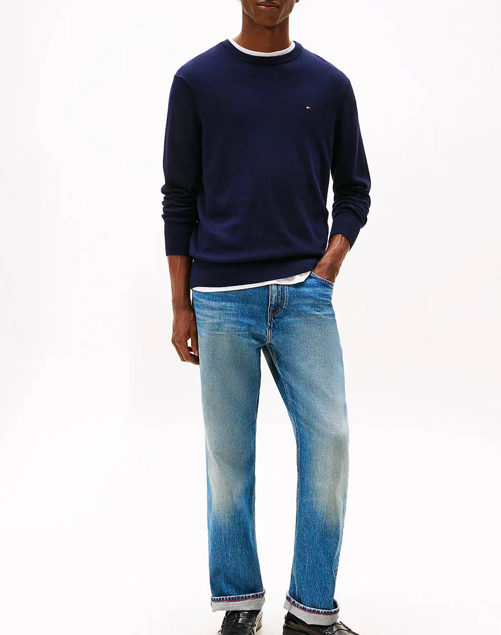 TOMMY HILFIGER PIMA ORG CTN CASHMERE CREW NECK