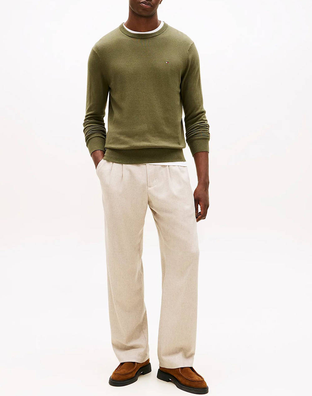 TOMMY HILFIGER PIMA ORG CTN CASHMERE CREW NECK