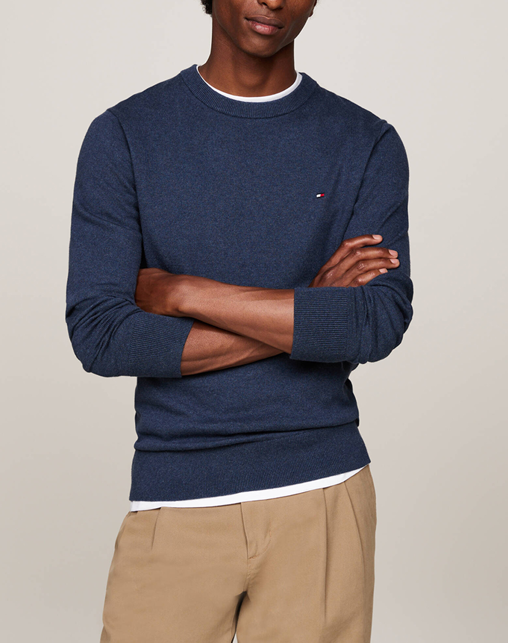 TOMMY HILFIGER PIMA ORG CTN CASHMERE CREW NECK