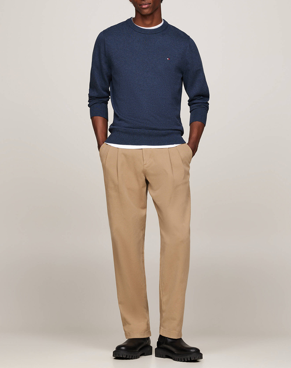 TOMMY HILFIGER PIMA ORG CTN CASHMERE CREW NECK