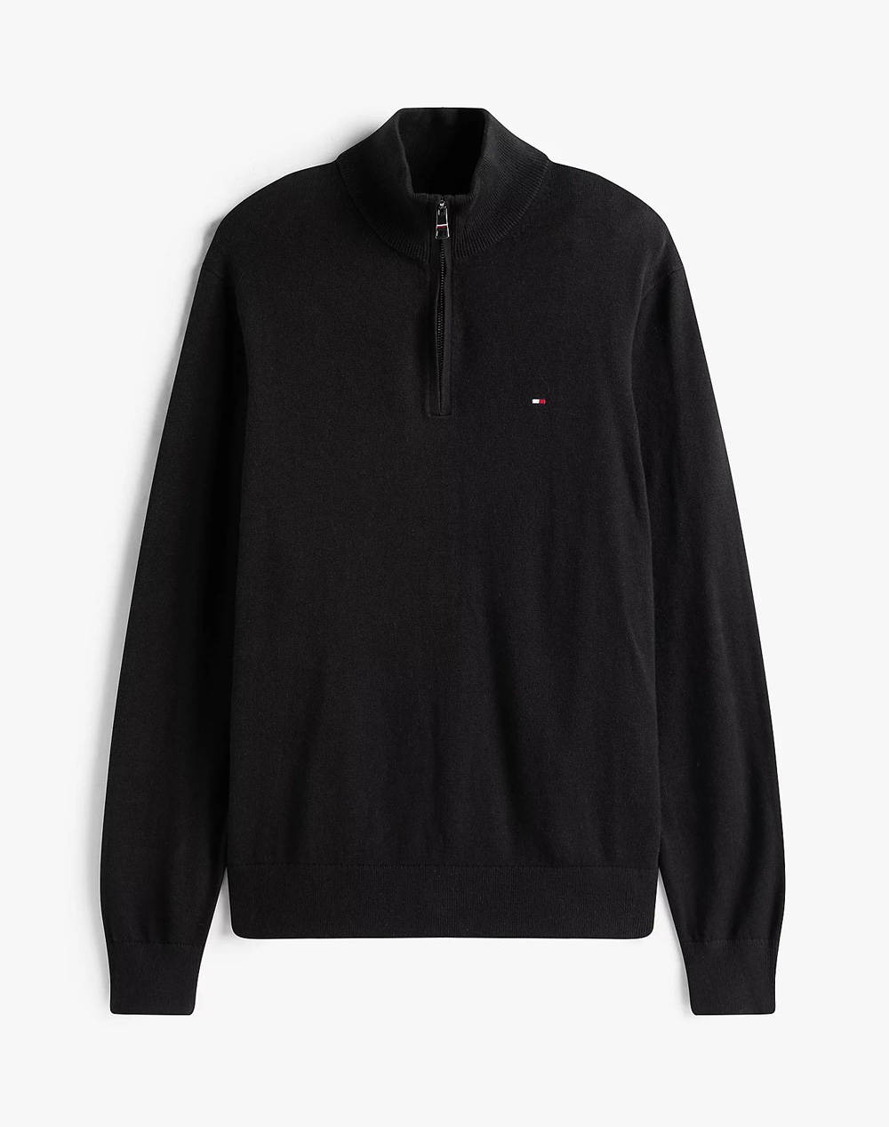 TOMMY HILFIGER PIMA ORG CTN CASHMERE ZIP MOCK