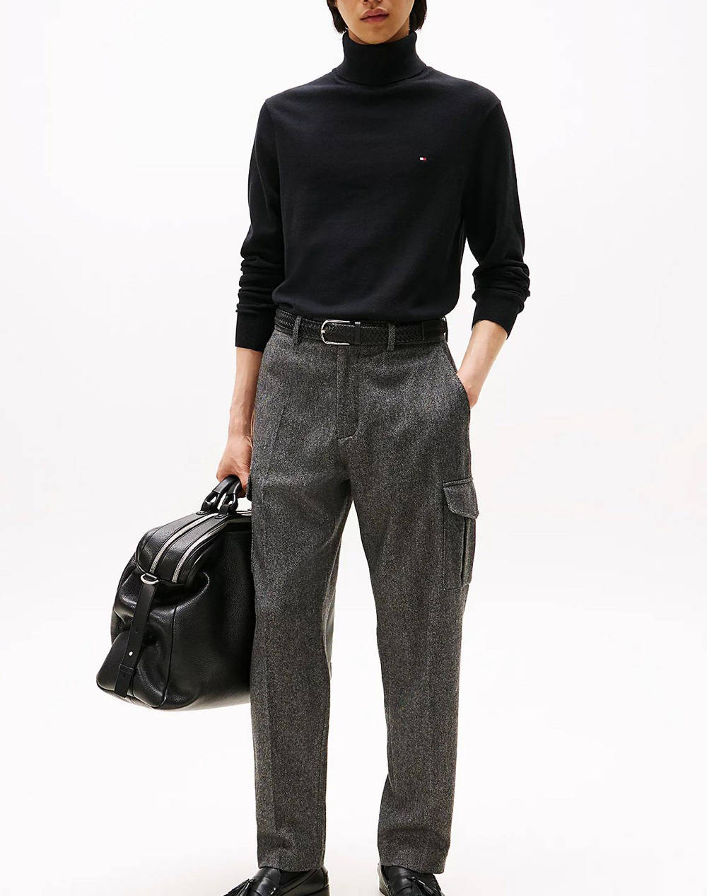TOMMY HILFIGER PIMA ORG CTN CASHMERE ROLL NECK