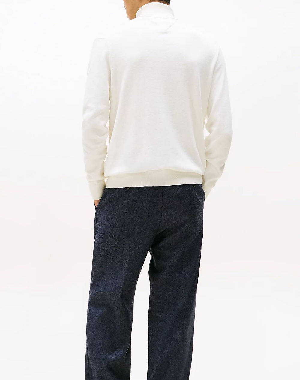 TOMMY HILFIGER PIMA ORG CTN CASHMERE ROLL NECK