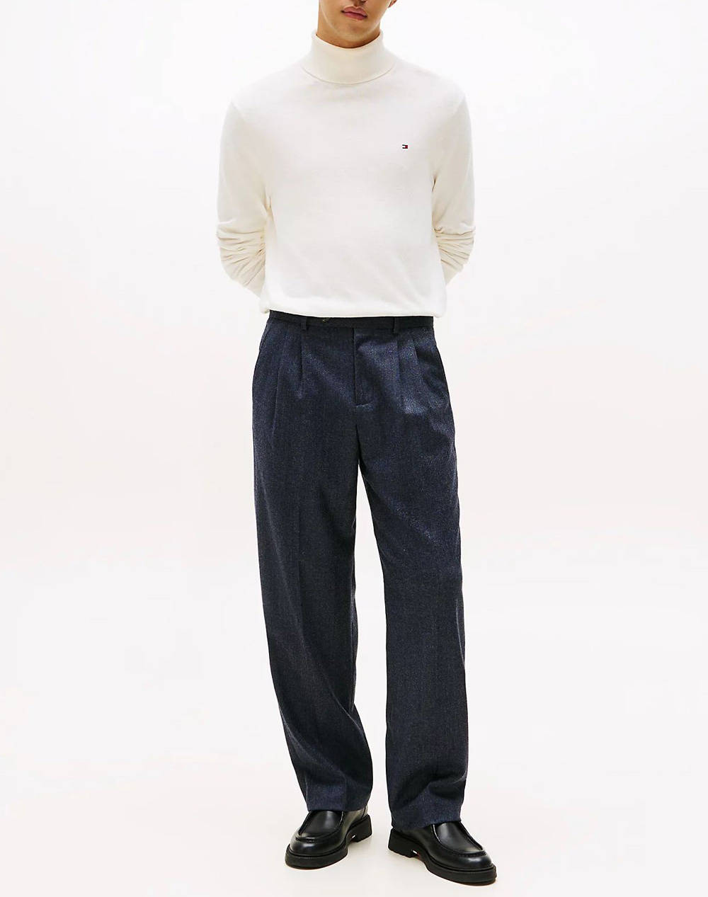 TOMMY HILFIGER PIMA ORG CTN CASHMERE ROLL NECK