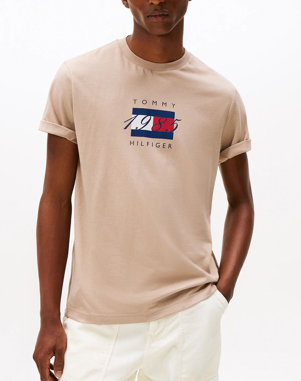 TOMMY HILFIGER LINEAR FLAG GRAPHIC TEE