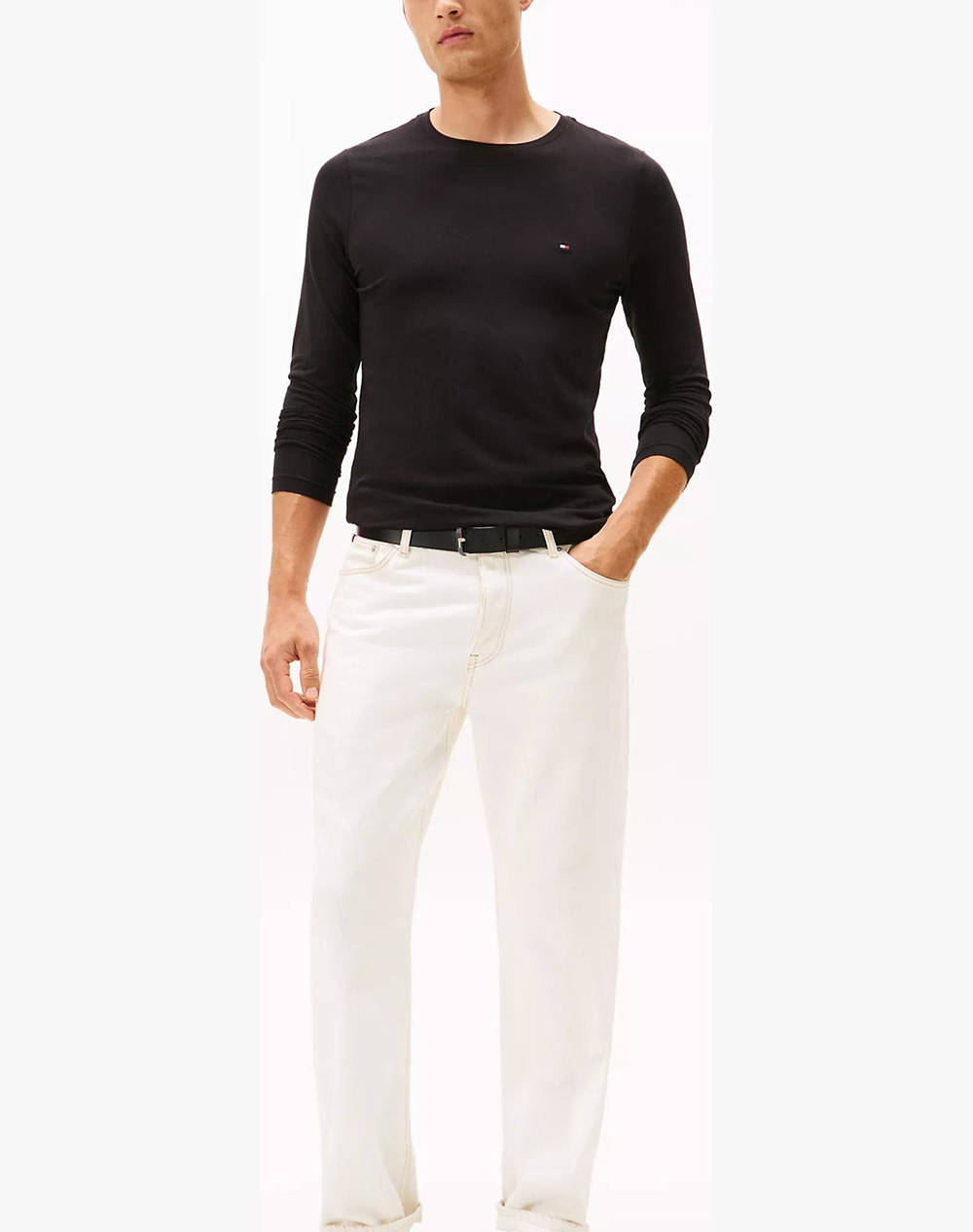 TOMMY HILFIGER STRETCH SLIM FIT LONG SLEEVE TEE