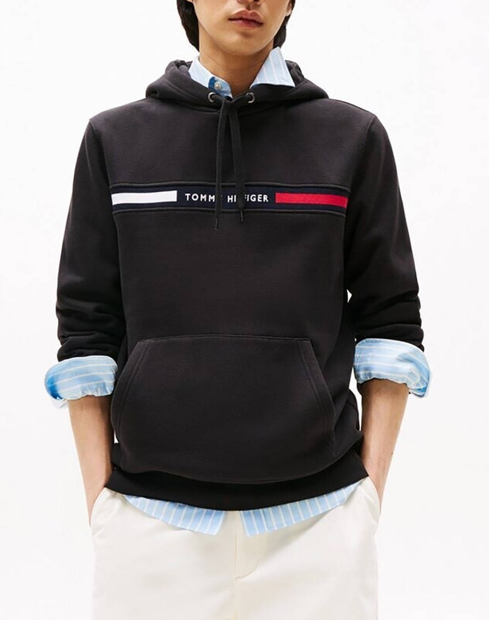 TOMMY HILFIGER HILFIGER CHEST INSERT HOODY