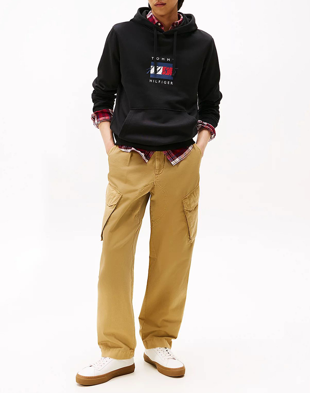 TOMMY HILFIGER LINEAR FLAG GRAPHIC HOODIE