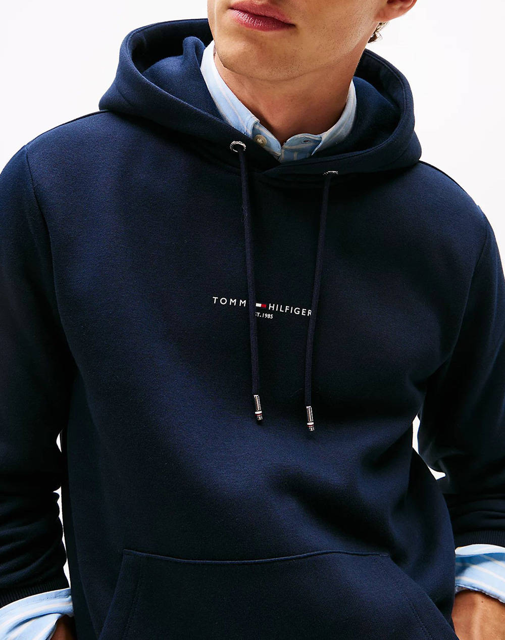 TOMMY HILFIGER TOMMY LOGO TIPPED HOODY