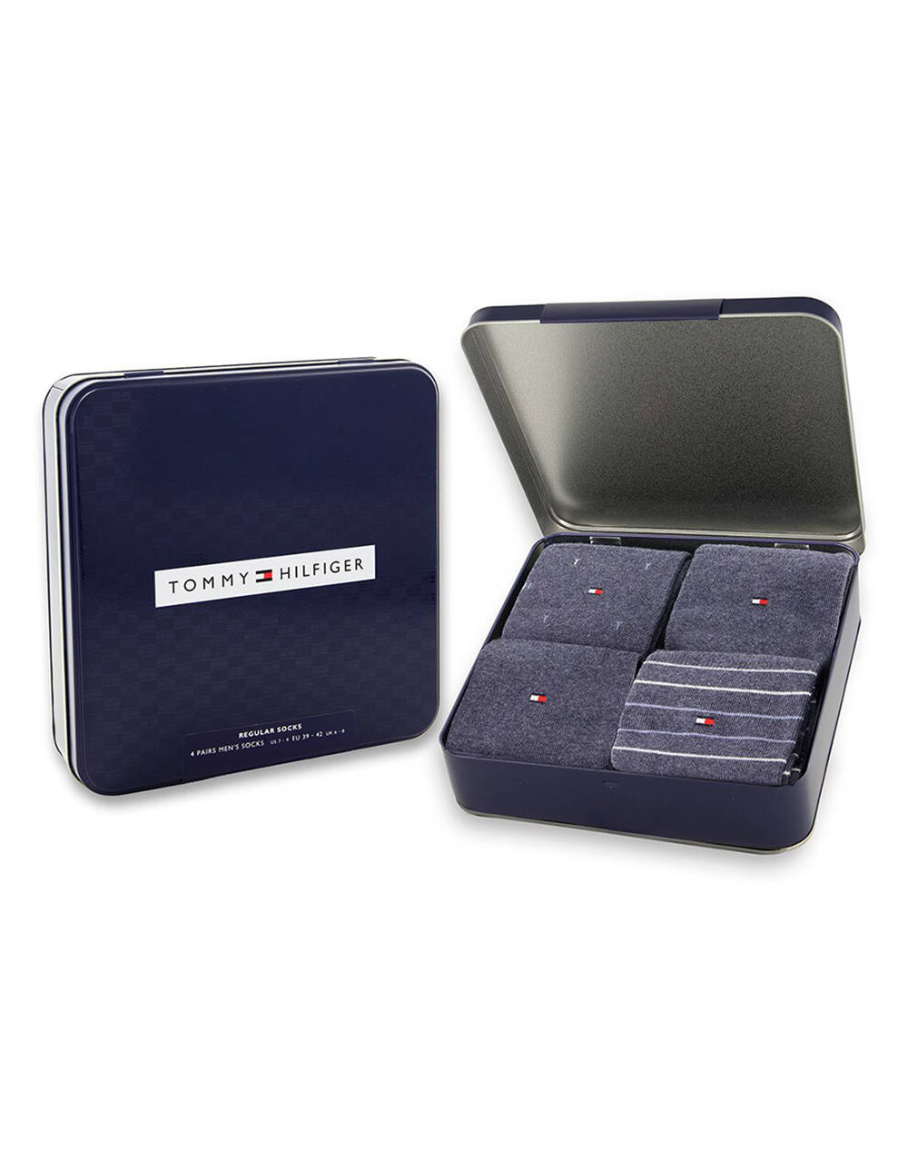 TOMMY HILFIGER TH MEN SOCK 4P TIN GIFTBOX