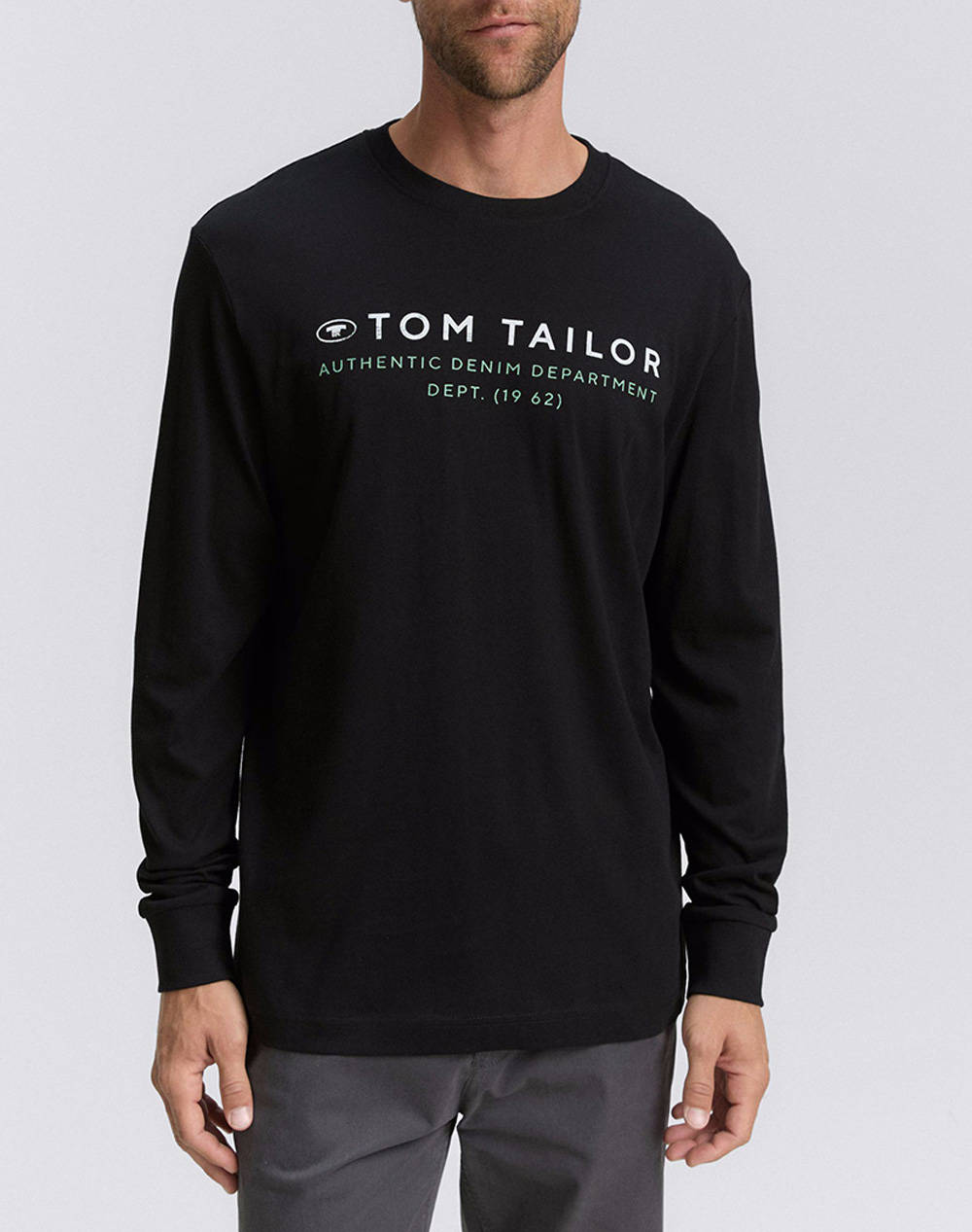 TOM TAILOR PRINTED LONGSLEEVE MENS T-SHIRT