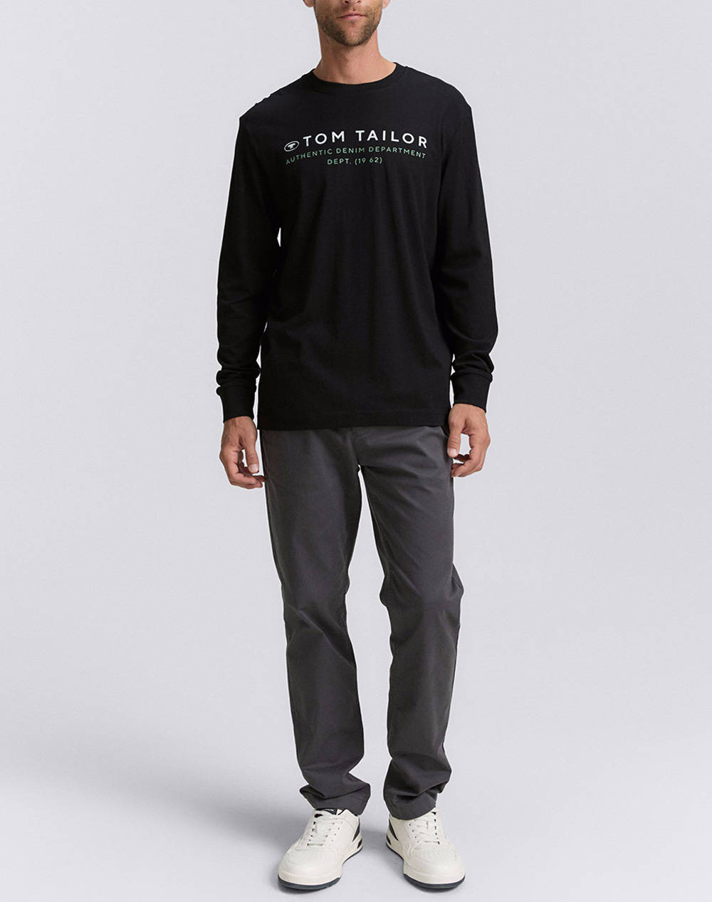 TOM TAILOR PRINTED LONGSLEEVE MENS T-SHIRT