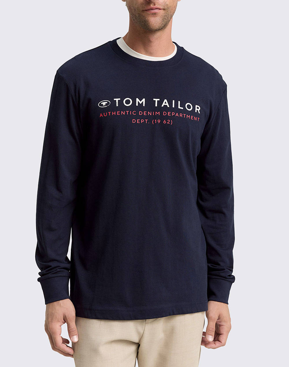 TOM TAILOR PRINTED LONGSLEEVE MENS T-SHIRT