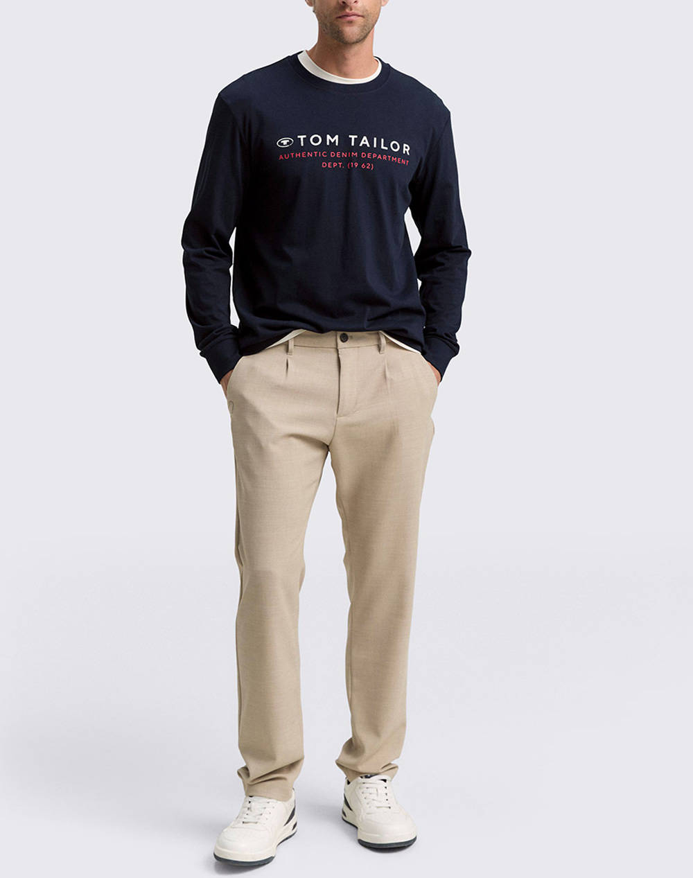 TOM TAILOR PRINTED LONGSLEEVE MENS T-SHIRT