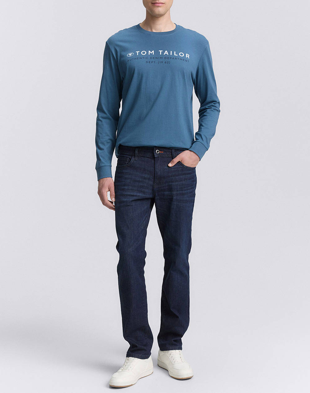 TOM TAILOR PRINTED LONGSLEEVE MENS T-SHIRT