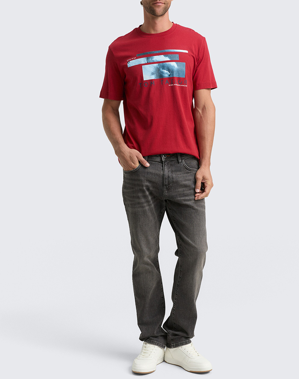 TOM TAILOR T-SHIRT WITH PHOTO МЪЖКА БЛУЗА