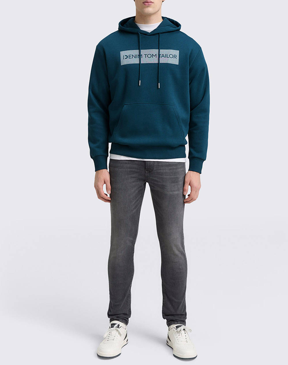 TOM TAILOR PRINTED SWEAT HOODIE MENS SWEATSHIRT