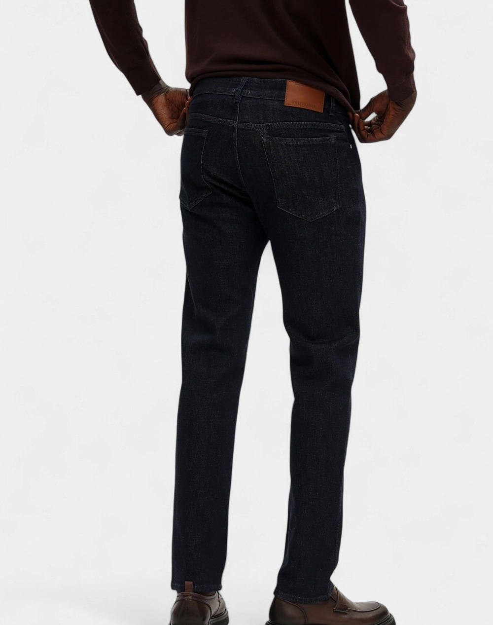 TRUSSARDI JEANS -5 TASCHE 370 CLOSE IN DENIM BLUE RINSE