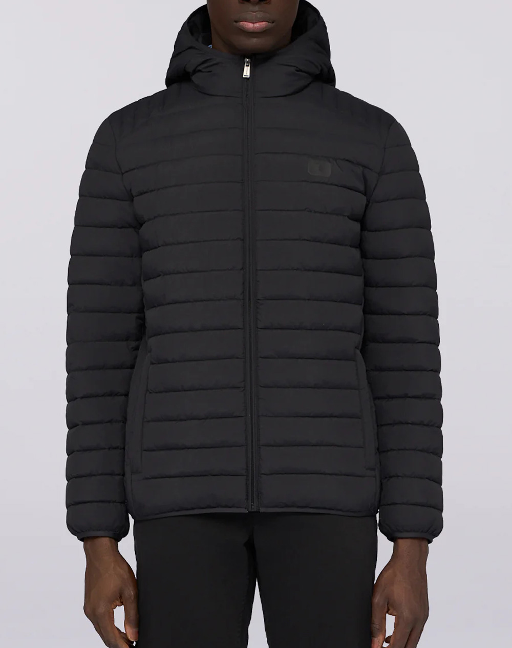 TRUSSARDI PADDED -GIACCA IMBOTTITA CON CAPPUCCIO IN NYLON CRINKLE