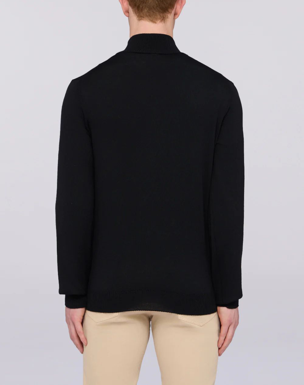 TRUSSARDI KNITWEAR -PULLOVER IN PURA LANA CON ZIP